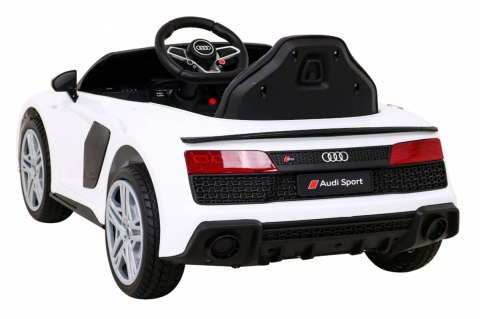 Audi R8 LIFT Samochodzik na akumulator Biały + Pilot + Koła EVA + MP3 + LED Audi R8 LIFT Samochodzik na akumulator Biały + Pilot + Koła EVA + MP3 + LED