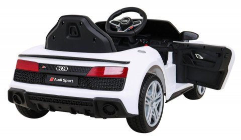 Audi R8 LIFT Samochodzik na akumulator Biały + Pilot + Koła EVA + MP3 + LED Audi R8 LIFT Samochodzik na akumulator Biały + Pilot + Koła EVA + MP3 + LED