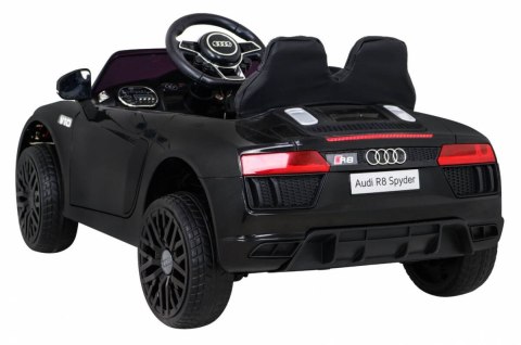 Audi R8 na akumulator dla dzieci Czarny + Pilot + EVA + Wolny Start + MP3 LED Audi R8 na akumulator dla dzieci Czarny + Pilot + EVA + Wolny Start + MP3 LED
