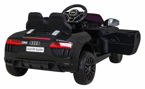 Audi R8 na akumulator dla dzieci Czarny + Pilot + EVA + Wolny Start + MP3 LED Audi R8 na akumulator dla dzieci Czarny + Pilot + EVA + Wolny Start + MP3 LED