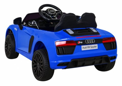 Audi R8 na akumulator dla dzieci Niebieski + Pilot + EVA + Wolny Start + MP3 LED Audi R8 na akumulator dla dzieci Niebieski + Pilot + EVA + Wolny Start + MP3 LED