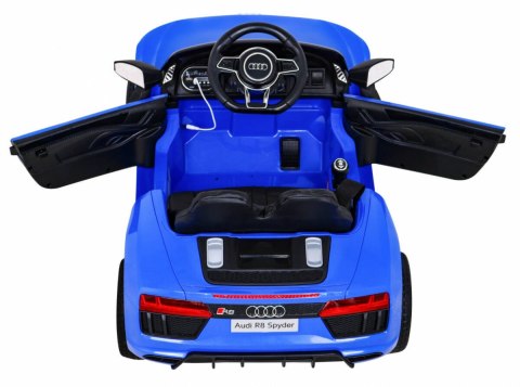 Audi R8 na akumulator dla dzieci Niebieski + Pilot + EVA + Wolny Start + MP3 LED Audi R8 na akumulator dla dzieci Niebieski + Pilot + EVA + Wolny Start + MP3 LED