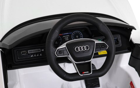 Audi RS E-Tron GT na akumulator Biały + Pilot + Napęd 4x4 + Radio MP3 + LED + EVA Audi RS E-Tron GT na akumulator Biały + Pilot + Napęd 4x4 + Radio MP3 + LED + EVA