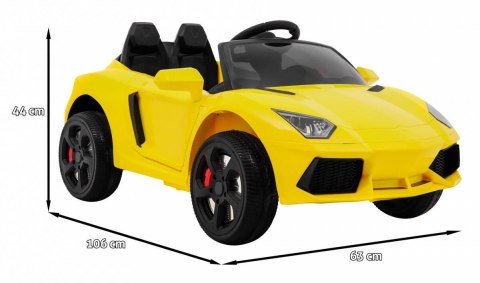 Autko Future na akumulator dla dzieci Żółty + Pilot + Wolny Start + MP3 USB + LED Autko Future na akumulator dla dzieci Żółty + Pilot + Wolny Start + MP3 USB + LED