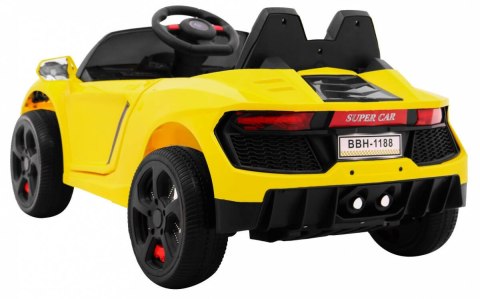 Autko Future na akumulator dla dzieci Żółty + Pilot + Wolny Start + MP3 USB + LED Autko Future na akumulator dla dzieci Żółty + Pilot + Wolny Start + MP3 USB + LED