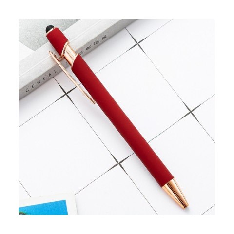 Długopis metalowy touch pen soft touch czerwień DL06 Długopis metalowy touch pen soft touch czerwień DL06