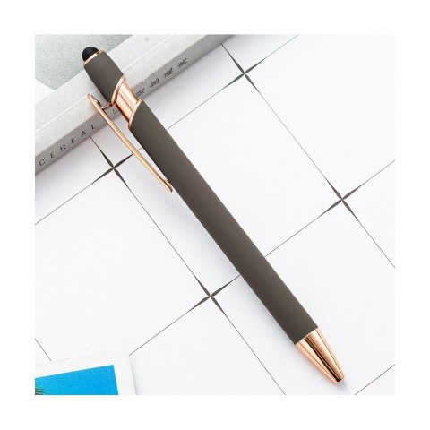 Długopis metalowy touch pen soft touch szary DL05 Długopis metalowy touch pen soft touch szary DL05