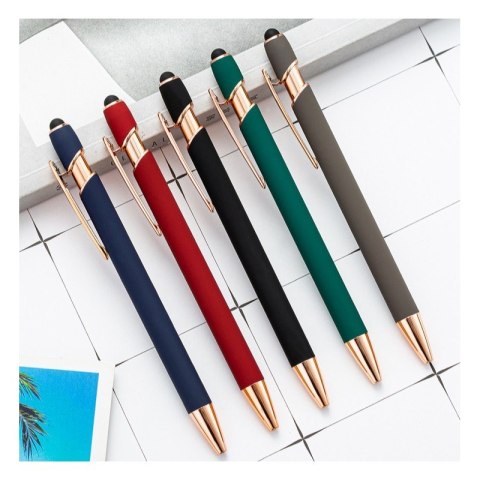 Długopis metalowy touch pen soft touch szary DL05 Długopis metalowy touch pen soft touch szary DL05