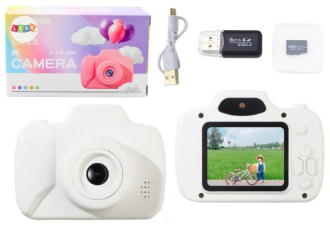Aparat Dla Dzieci Zdjęcia Nagrywanie Gry Karta Pamięci 64GB Biały Aparat Dla Dzieci Zdjęcia Nagrywanie Gry Karta Pamięci 64GB Biały