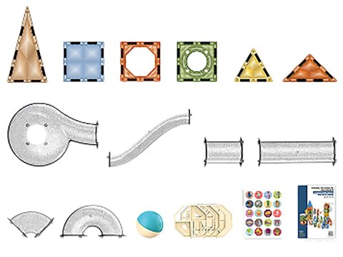 Klocki Magnetyczne Konstrukcyjne TOR KULKOWY 128 El. Kulodrom Klocki Magnetyczne Konstrukcyjne TOR KULKOWY 128 El. Kulodrom