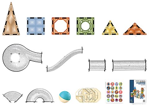 Klocki Magnetyczne Konstrukcyjne TOR KULKOWY 156 El. Kulodrom Klocki Magnetyczne Konstrukcyjne TOR KULKOWY 156 El. Kulodrom