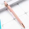 Długopis metalowy, tusz czarny, touch pen soft touch pudrowy róż DL04 Długopis metalowy, tusz czarny, touch pen soft touch pudrowy róż DL04