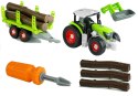 Traktor z Przyczepą z Drewnem 43 cm DO ROZKRĘCANIA