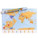 Mapa Świata Zdrapka dla Podróżnika na Prezent