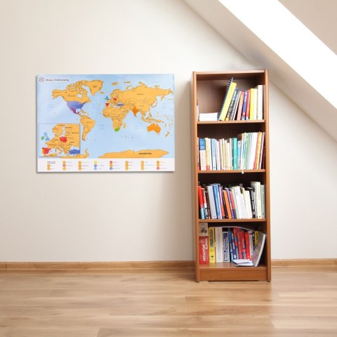 Mapa Świata Zdrapka dla Podróżnika na Prezent