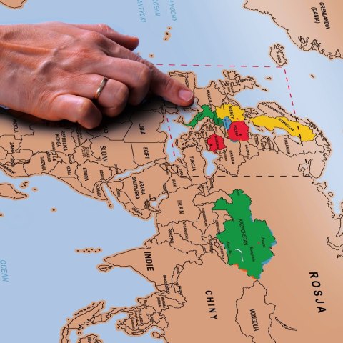 Mapa Świata Zdrapka dla Podróżnika na Prezent