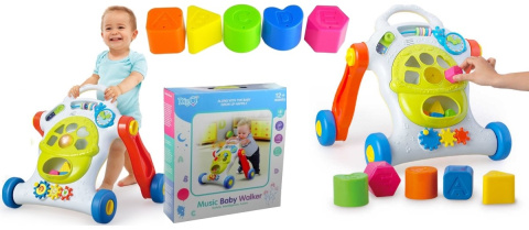 CHODZIK Interaktywny PCHACZ EDUKACYJNY JEŹDZIK 3w1 CHODZIK Interaktywny PCHACZ EDUKACYJNY JEŹDZIK 3w1